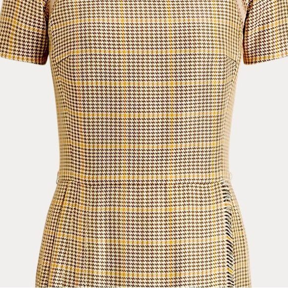Ralph Lauren Collection 2017 Ramona Brown Multi Houndstooth Dress - Picture 6 of 16